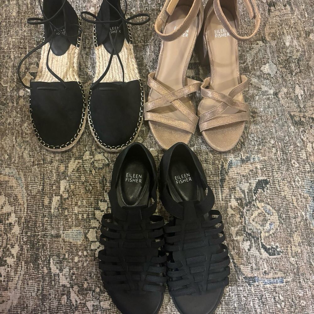 Eileen Fischer sandal bundle 6.5